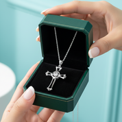 Diamond Option Heart & Cross Necklace