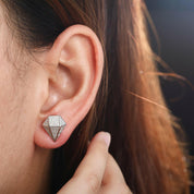 Diamond Hip-Hop Stud Earrings-Evani Naomi Jewelry