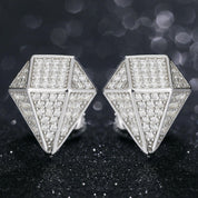 Diamond Hip-Hop Stud Earrings-Evani Naomi Jewelry