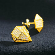 Diamond Hip-Hop Stud Earrings-Evani Naomi Jewelry