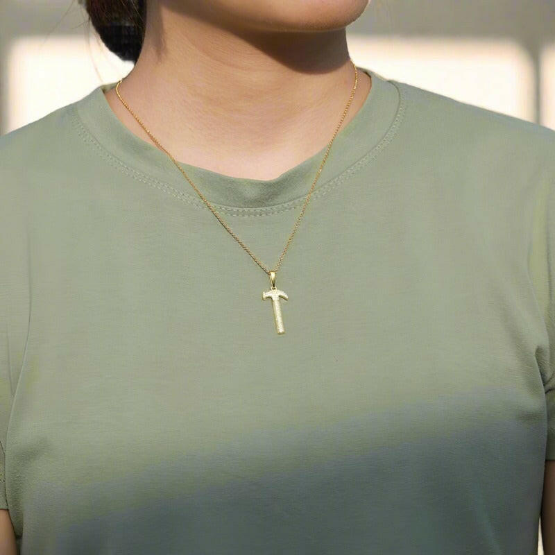 Diamond Necklace with Hammer Pendant-Evani Naomi Jewelry