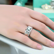 Diamond White Gold Men's Ring-Evani Naomi Jewelry