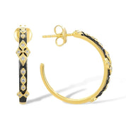 Diamonds Circle Hoop Earrings-Evani Naomi Jewelry