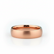 Dome Unisex Titanium Rose Gold Wedding Band - Evani Naomi Jewelry