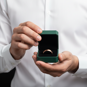 Dome Unisex Titanium Rose Gold Wedding Band - Evani Naomi Jewelry
