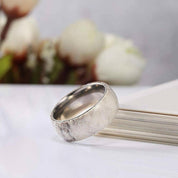 Domed Deer Antler Titanium Men's Wedding Band-Evani Naomi Jewelry