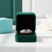 Domed Deer Antler Titanium Men's Wedding Band - Evani Naomi Jewelry