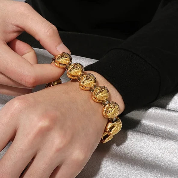 Domineering Snake Head Link Chain Bracelet-Evani Naomi Jewelry