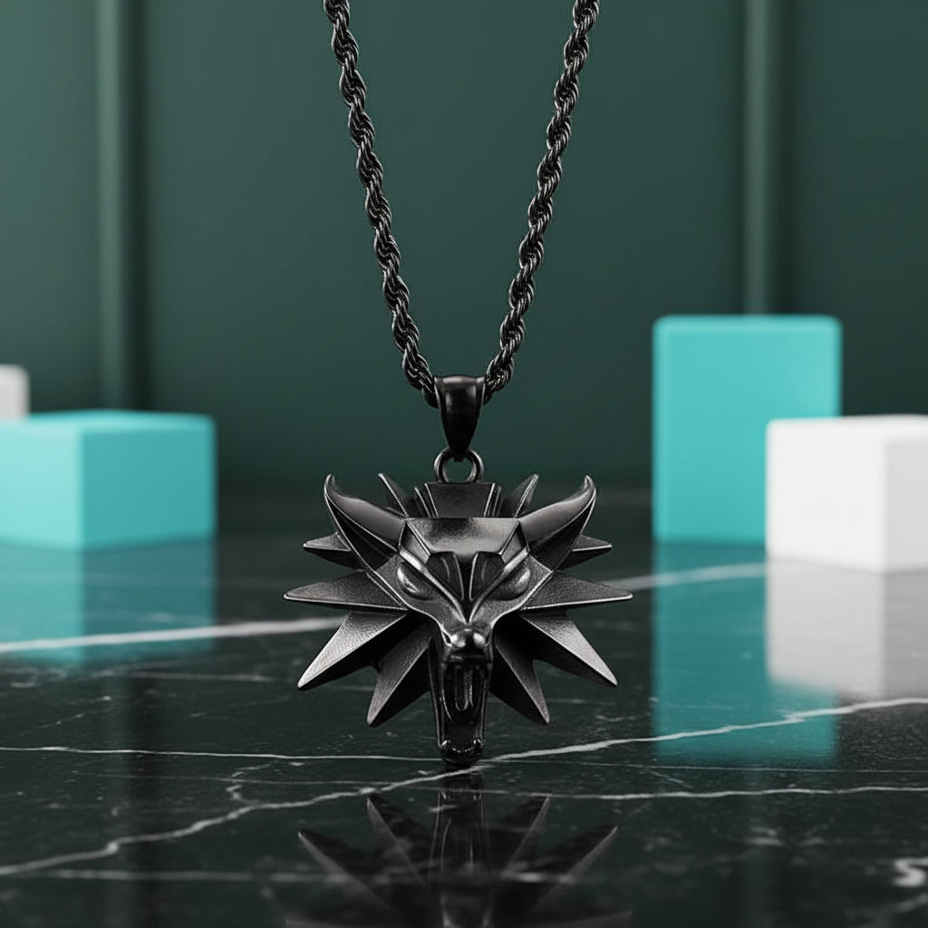 Domineering Wolf Head Punk Necklace-Evani Jewelry