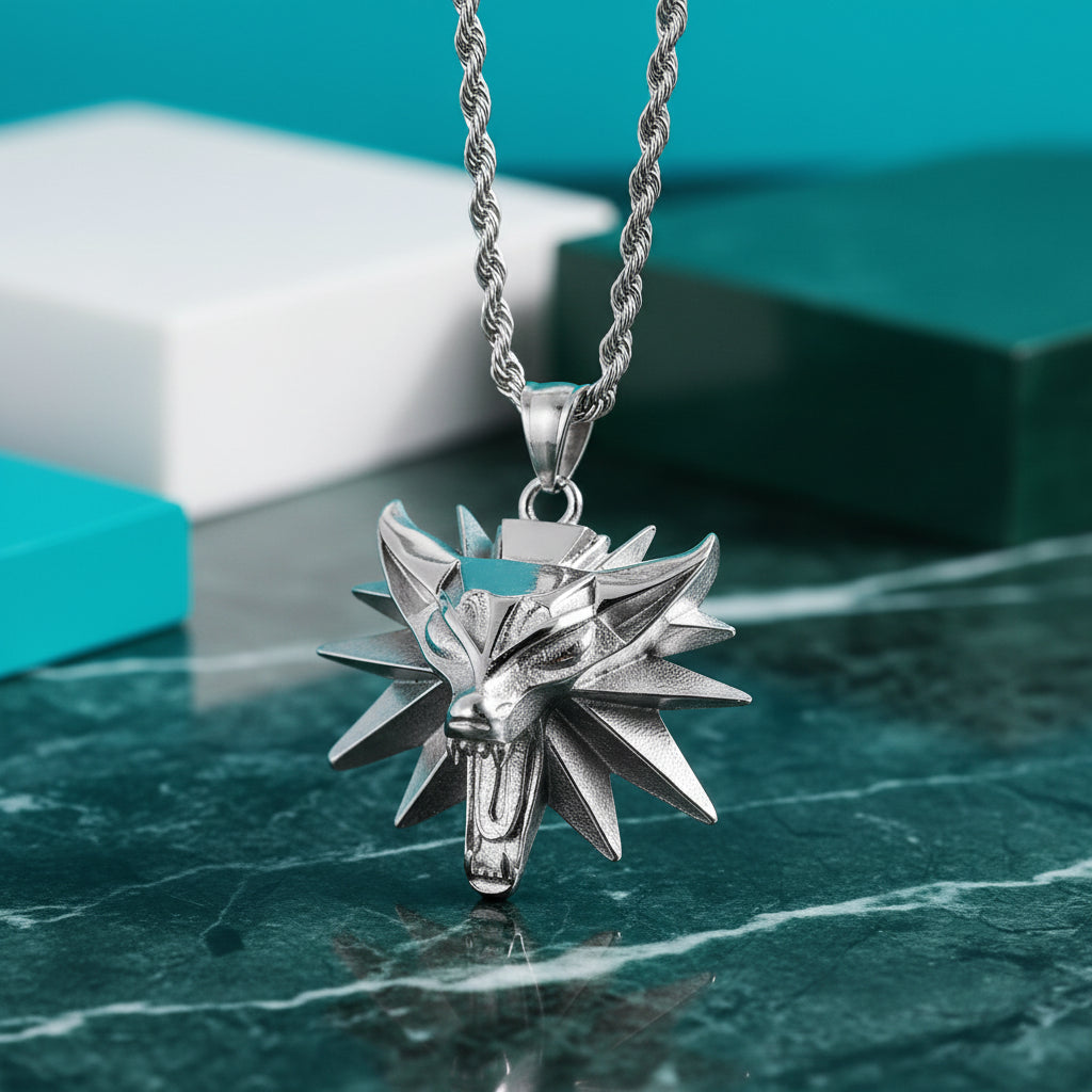 Domineering Wolf Head Punk Necklace-Evani Jewelry