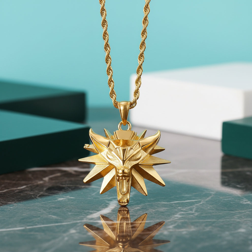 Domineering Wolf Head Punk Necklace-Evani Jewelry