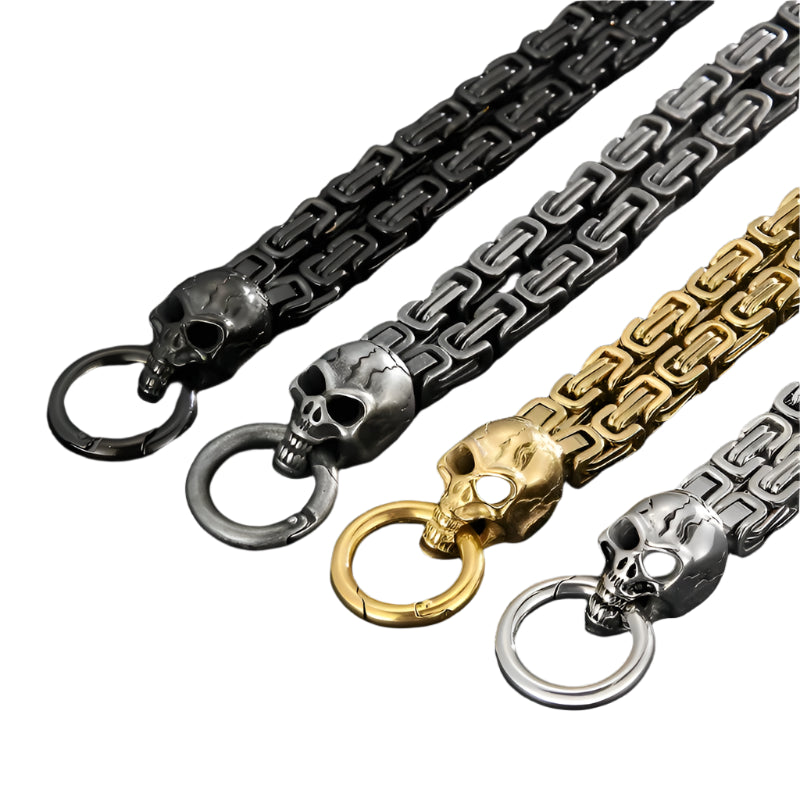 Double Layer Royal Chain Skull Bracelet-Evani Naomi Jewelry