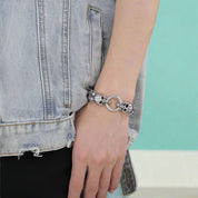 Double Layer Royal Chain Skull Bracelet-Evani Naomi Jewelry