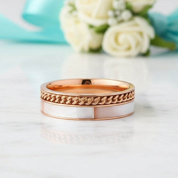 Double Layer Vintage Wedding Band-Evani Jewelry