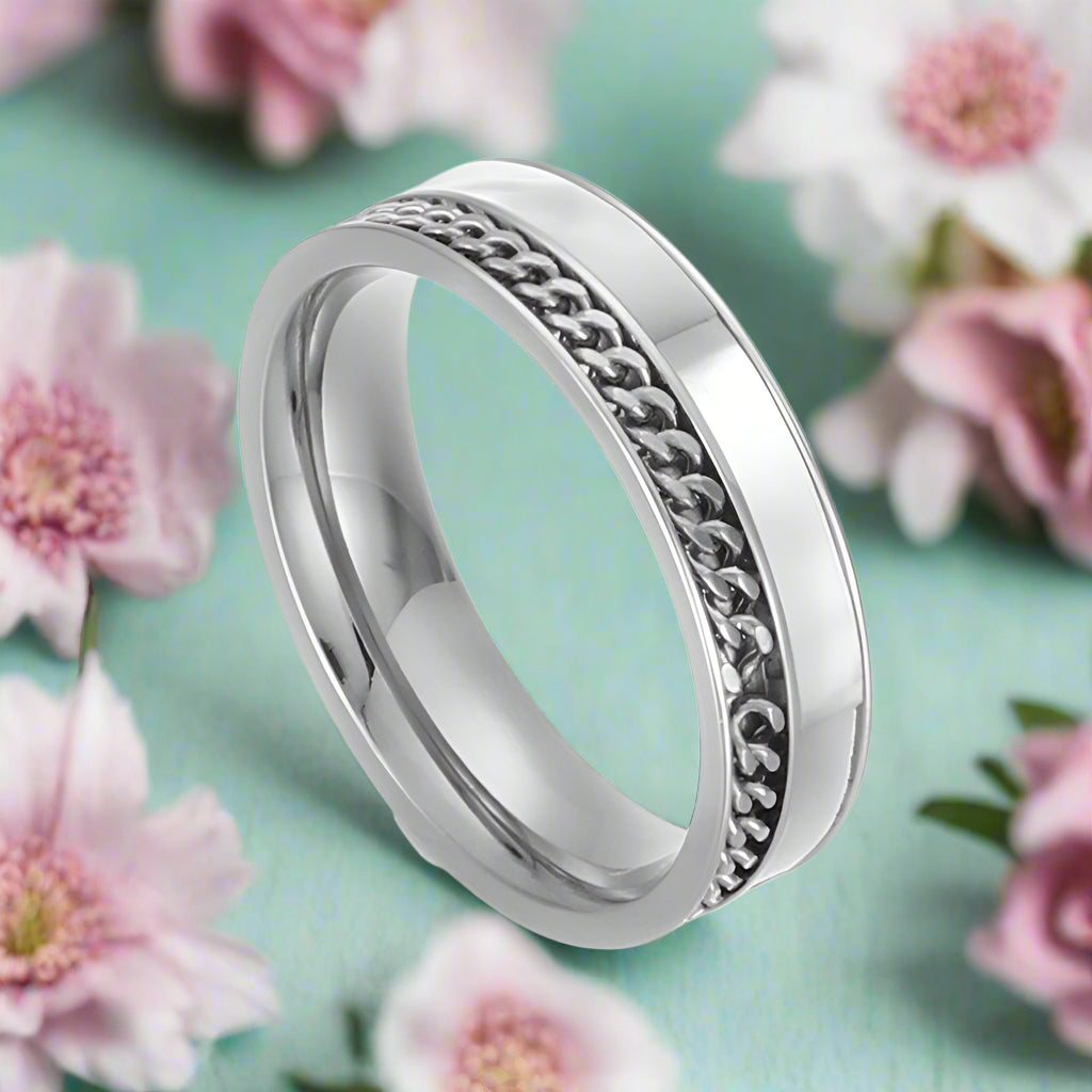 Double Layer Vintage Wedding Band-Evani Naomi Jewelry