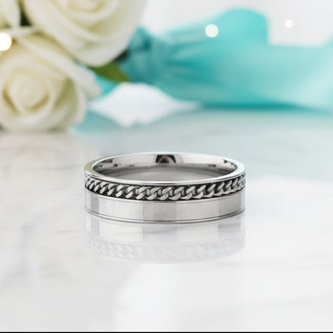 Double Layer Vintage Wedding Band-Evani Jewelry