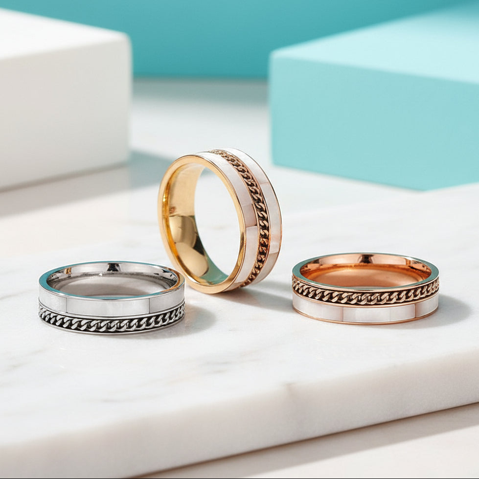 Double Layer Vintage Wedding Band-Evani Jewelry