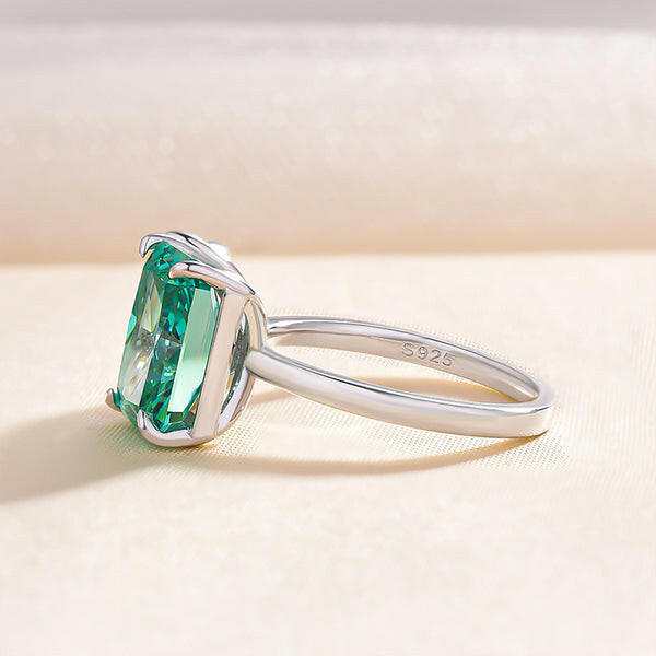 Double Stone Radiant & Pear Cut White Gold Engagement Ring-Evani Naomi Jewelry