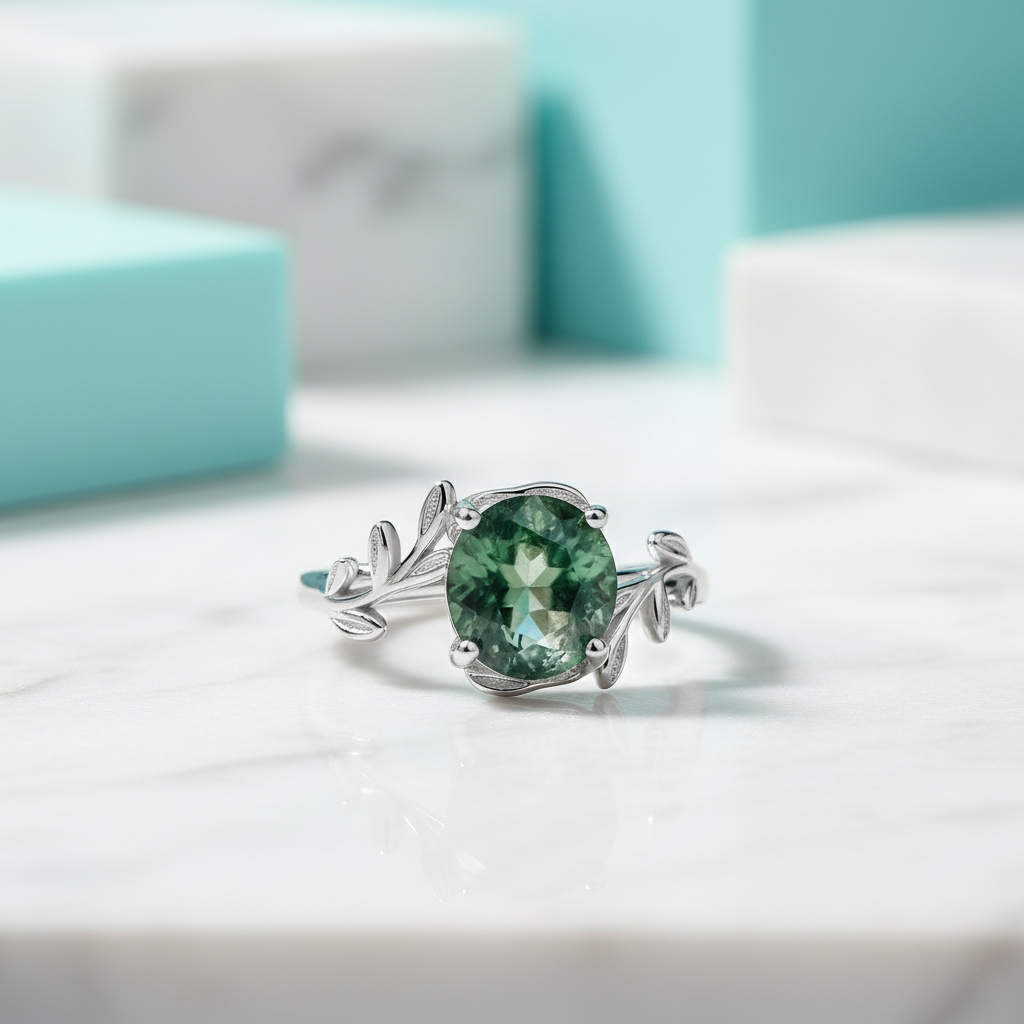 Endless Devotion- Natural Vintage Cushion Cut Moss Agate Ring