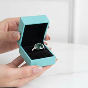 Stardust Romance- Natural Moss Agate Gemstone Ring