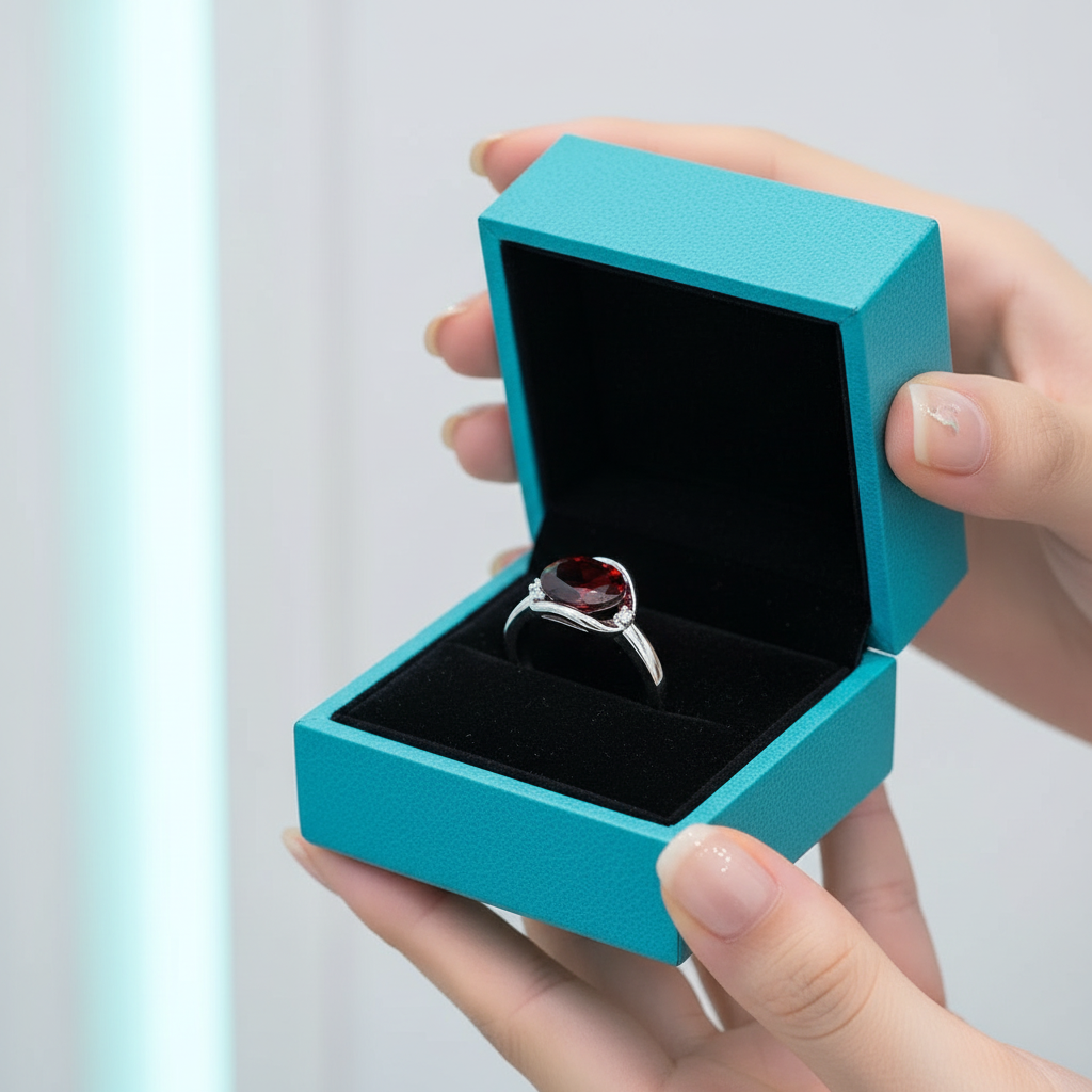 Oval Cut Ruby Birthstone Gemstone Ring-Evani Jewelry