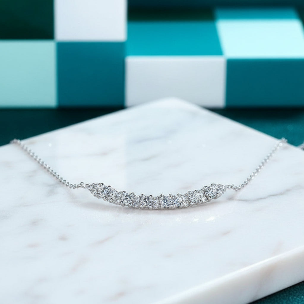 Elegant 0.8 Ct Round Diamond Necklace-Evani Jewelry