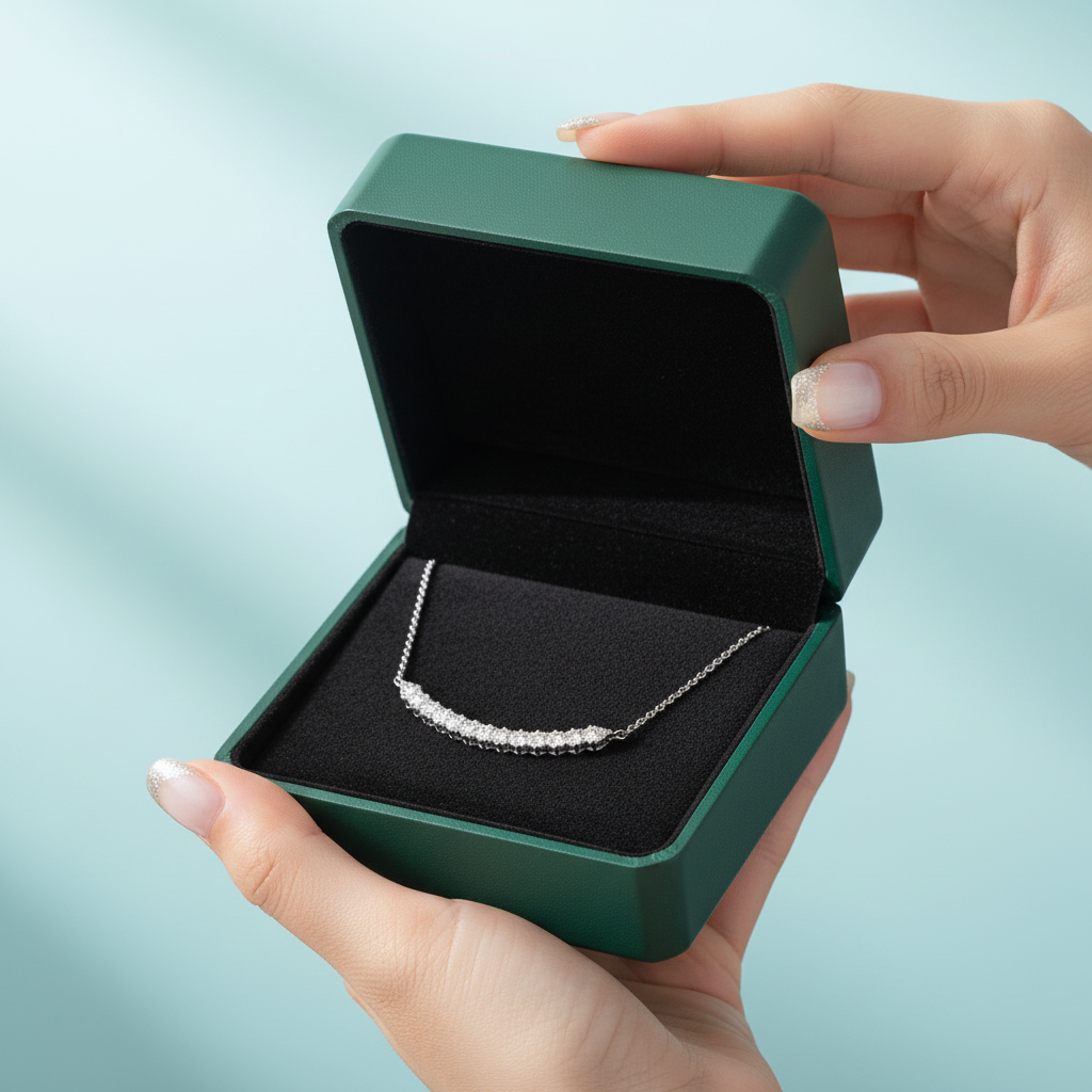 Elegant 0.8 Ct Round Diamond OptionNecklace