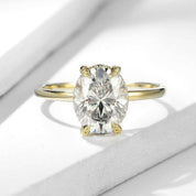Elegant 10k Yellow Gold Oval Cut Diamond Engagement Ring-Evani Naomi Jewelry