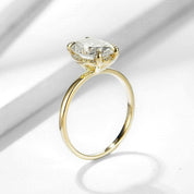 Elegant 10k Yellow Gold Oval Cut Diamond Engagement Ring-Evani Naomi Jewelry