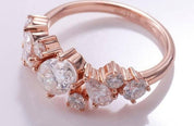 Elegant 14k Rose Gold Diamond Wedding Band-Evani Naomi Jewelry