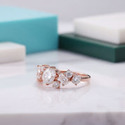 Elegant 14k Rose Gold Diamond Wedding Band-Evani Jewelry