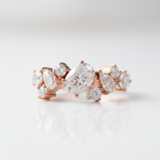 Elegant 14k Rose Gold Diamond OptionWedding Band - Evani Naomi Jewelry