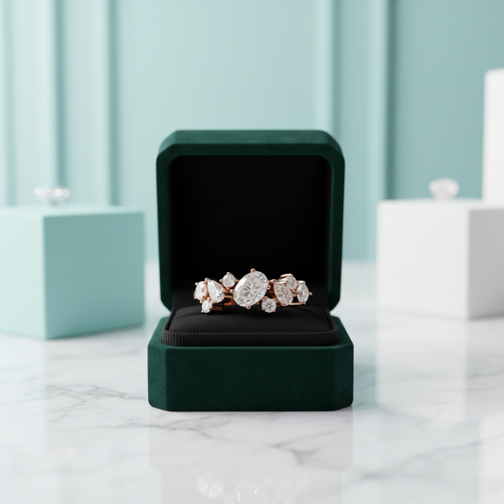 Elegant 14k Rose Gold Diamond OptionWedding Band - Evani Naomi Jewelry