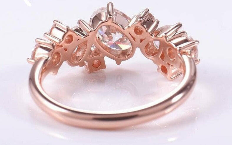 Elegant 14k Rose Gold Diamond Wedding Band-Evani Naomi Jewelry