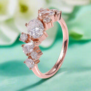 Elegant 14k Rose Gold Diamond Wedding Band-Evani Naomi Jewelry