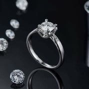 Elegant 1.0 Ct White Gold Engagement Ring-Evani Naomi Jewelry
