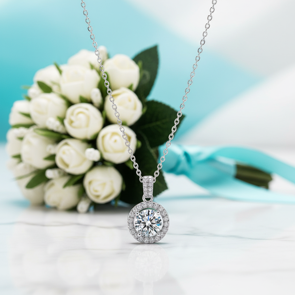 Elegant 1.0 ct Round-cut Diamond Option Necklace
