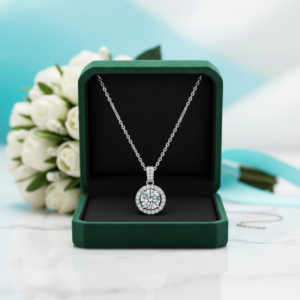Elegant 1.0 ct Round-cut Diamond Option Necklace