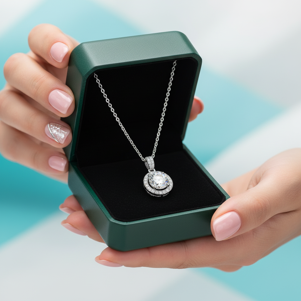 Elegant 1.0 ct Round-cut Diamond Option Necklace