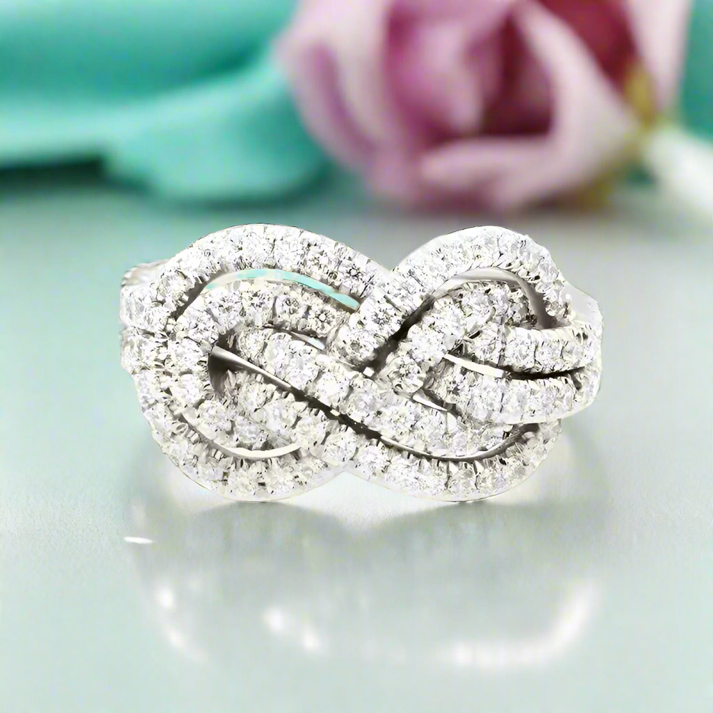 Elegant 4.0ct Diamond White Gold Anniversary Wedding Band-Evani Naomi Jewelry