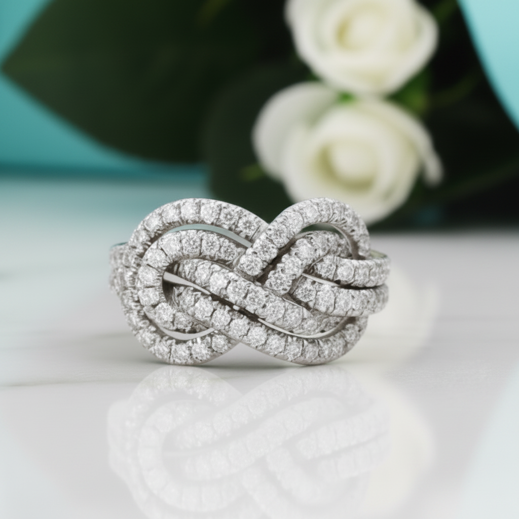 Elegant 4.0ct Diamond White Gold Anniversary Wedding Band-Evani Jewelry