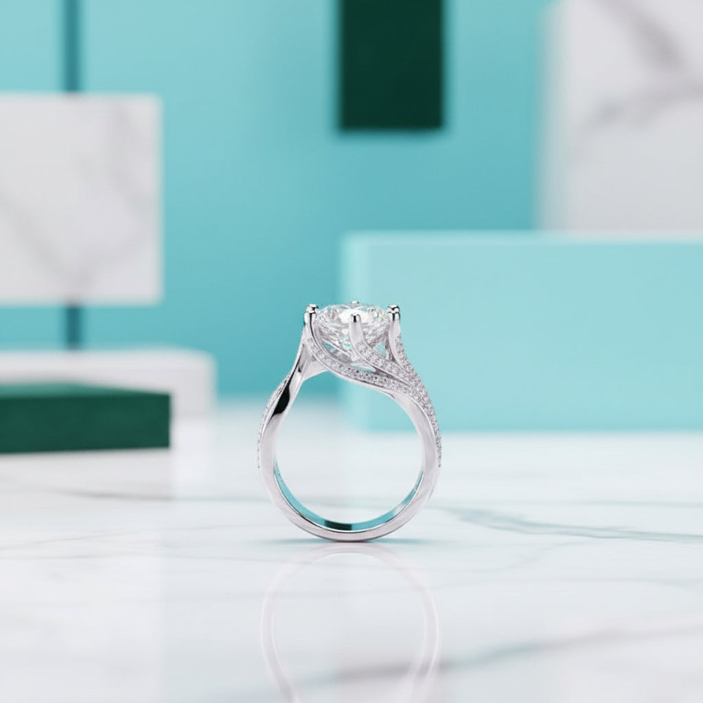 Elegant 5.0 Ct Round Cut Diamond Wedding Ring-Evani Jewelry