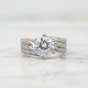 Elegant 5.0 Ct Round Cut Diamond Option Wedding Ring
