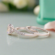 Elegant Cushion Cut 1.5 ct Diamond Bridal Set-Evani Naomi Jewelry