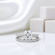 1.5ct Elegant Cushion Cut Diamond Bridal Set-Evani Jewelry