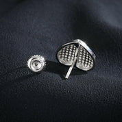 Elegant Diamond Heart Shape Stud Earrings-Evani Naomi Jewelry