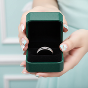 Elegant Diamond OptionAlternative Titanium Wedding Band - Evani Naomi Jewelry