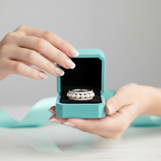 Elegant Eternity Pearl White Gold Wedding Band-Evani Jewelry