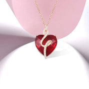 Elegant Heart-shaped Stone Pendant-Evani Naomi Jewelry