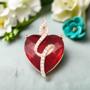Elegant Heart-shaped Stone Pendant-Evani Naomi Jewelry